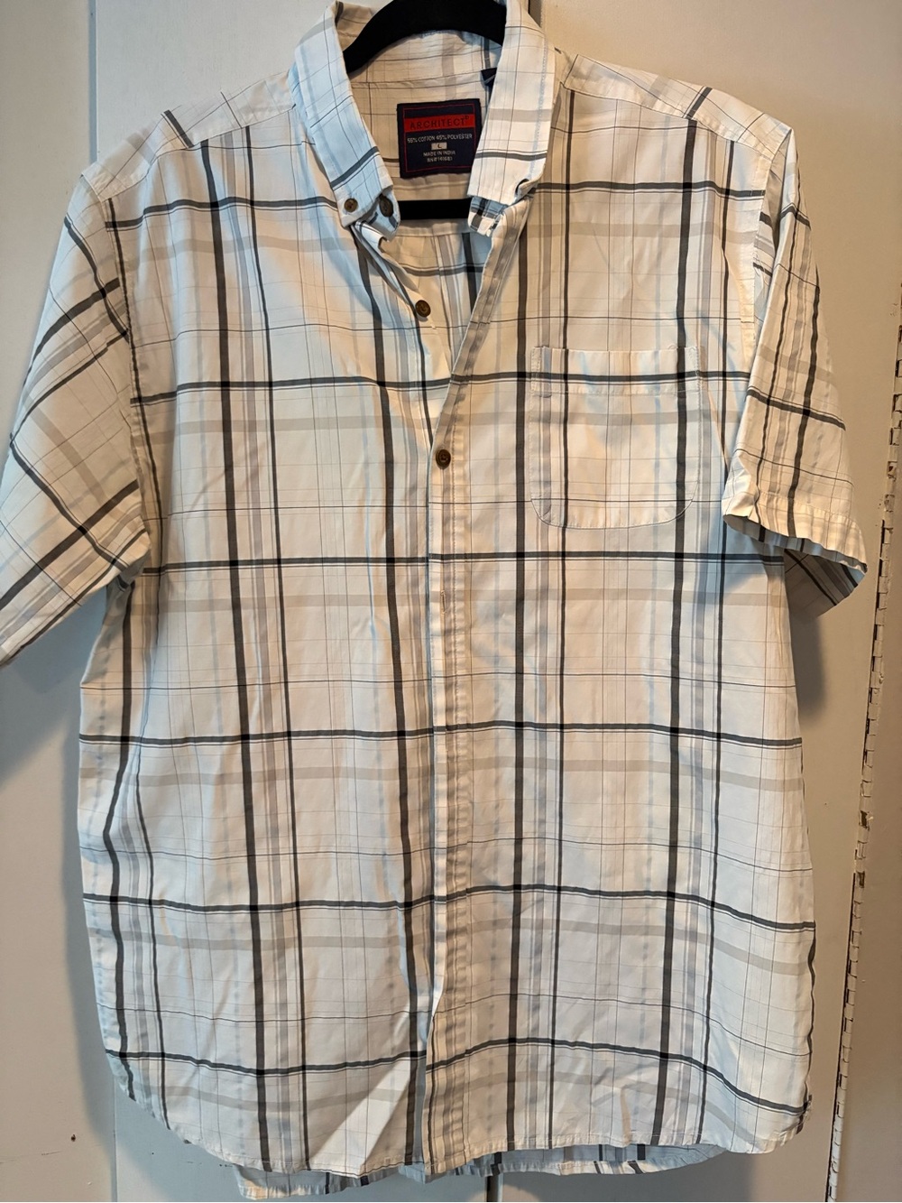 Architect Classic Men's Plaid Short-Sleeve Shirt